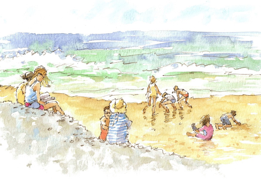 painting of Sheringham beach