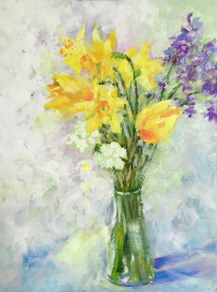 loose painting of flowers